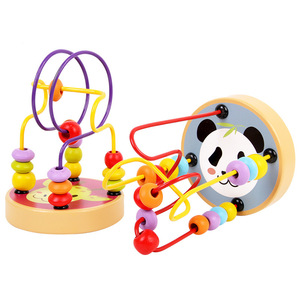 <span class=keywords><strong>Bambini</strong></span> In Età Prescolare Educativo Colorato Perline di Legno Gioco Montessori Animali Del Fumetto Mini Labirinto Giocattolo - Product Image 3