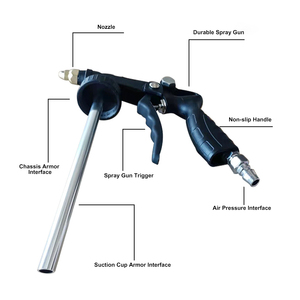 Pistola de Pulverización Neumática para Chasis, Pistola de Imprimación de Aleación de Aluminio para Revestimiento Inferior, Herramienta de Recubrimiento para Reparación Automotriz con Presión Ajustable - Product Image 2