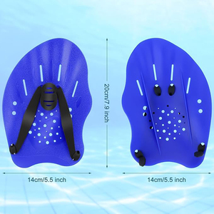 1 paire de palmelettes de natation pour adultes et enfants, dispositif d'entraînement avec sangles réglables - Product Image 2