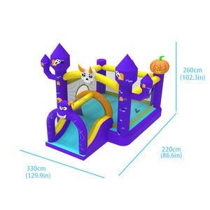 <span class=keywords><strong>Château</strong></span> gonflable d'intérieur de trampoline de PVC de maison hantée <span class=keywords><strong>du</strong></span> <span class=keywords><strong>diable</strong></span> d'Halloween avec le ventilateur pour le jeu des enfants - Product Image 2