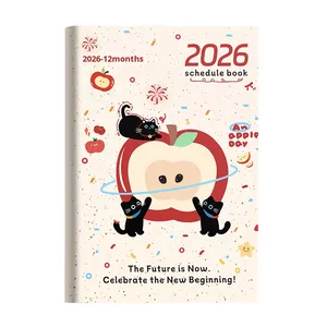 Agenda 2026, carnet de notes mignon de dessin animé, couverture rigide, gestion du <span class=keywords><strong>temps</strong></span>, planification quotidienne - Product Image 6
