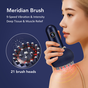 Appareil de <span class=keywords><strong>drainage</strong></span> <span class=keywords><strong>lymphatique</strong></span> portatif, brosse de massage corporel pour sculpter les méridiens, anti-cellulite, grattoir électrique Gua Sha, masseur à ventouses - Product Image 4