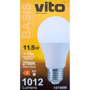 Bombilla LED E27 11.5W 2700K Luz Cálida 1012lm - Product Image 3