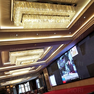 Proveedor Venta directa de fábrica Candelabro de cristal grande personalizado Vestíbulo del hotel Villa Iluminación LED moderna Lámpara de techo de cristal grande - Product Image 5