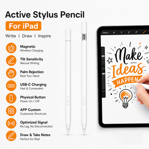 Stylet capacitif actif pour <span class=keywords><strong>iPad</strong></span> avec rejet de la paume, magnétique, sans fil, rechargeable, pointe remplaçable, OEM, compatible APP, certifié CE, 16,5 cm - Product Image 6