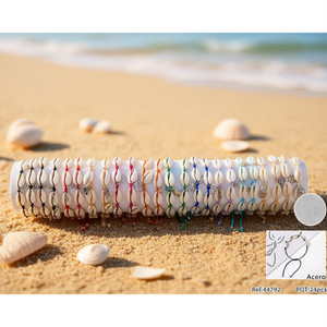 Braccialetti con perline Acero Shell, 24 pezzi, colorati, in stile bohémien, unisex, idea regalo - Product Image 3