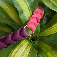 Fabrication d'accessoires pour animaux de compagnie avec logo de couleur personnalisé réglable macramé main PVC Paracord animal de compagnie étanche collier pour chien ensemble