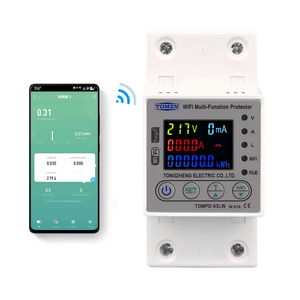 2P 63A WIFI Smart Switch Smartlife Energy Meter Kwh misuratore di interruttori automatici con corrente di tensione e protezione dalle perdite - Product Image 1