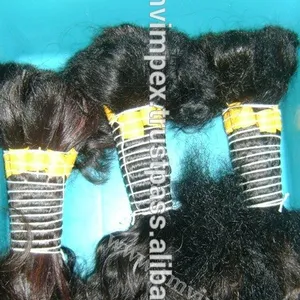 2026 Top Grade Virgin Fun Mi Hair 100% Cheveux humains indiens en vrac, acheter en vrac de l'Inde. Cuticule aligné en vrac cheveux humains de l'Inde - Product Image 6