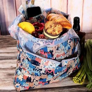 New Portable Eco-Friendly Grocery Storage Shopping Tote <b>Bag</b> <b>Foldable</b> Design Washable Polyester-for Everyday Use - Product Image 3