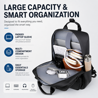 Sac à dos professionnel pour ordinateur portable 15,6 pouces, étanche, léger, pour hommes et femmes, idéal pour le bureau