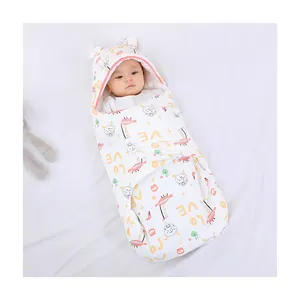 Famicheer selimut bedong bayi, disesuaikan lengan tahan lama 2.5 Tog untuk anak laki-laki perempuan baru lahir Kantung tidur bayi tas Opp bulu Solid