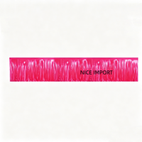 Bannière fluorescente fuchsia pour décoration de fête, rideau de pluie, toile de fond, jupe de table en forme de scimitar