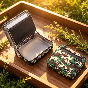 Meilleure boîte à rouleaux automatique en métal <span class=keywords><strong>de</strong></span> 70 mm et 78 mm avec divers motifs <span class=keywords><strong>de</strong></span> <span class=keywords><strong>camouflage</strong></span>, étui <span class=keywords><strong>de</strong></span> rangement <span class=keywords><strong>d</strong></span>écoratif pour tabac en gros - Product Image 3