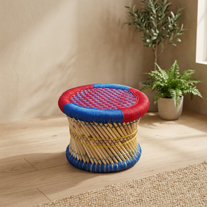 Fabricant en gros en Inde, ensemble de meubles traditionnels en bambou personnalisés, revêtement amovible en velours pour chambre à coucher et appartement - Product Image 1