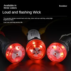 22Mm 16Mm AD16-22DSM <span class=keywords><strong>LED</strong></span> Cảnh Báo Báo Động Buzzer Chiếu Sáng Đèn Flash Nhựa Chỉ Số Ánh Sáng <span class=keywords><strong>12V</strong></span> <span class=keywords><strong>24V</strong></span> 220V 380V - Product Image 2