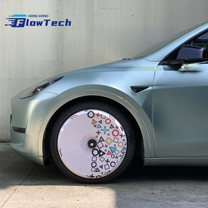 Enjoliveurs FlowTech PC UV Aero pour Tesla Model Y/3 Juniper 18-20 pouces – Qualité supérieure, ajustement parfait, protection intégrale des jantes, esthétique optimale - Product Image 1