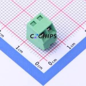 JL102-35002G01 Screw Terminal Block Through hole Component (THT),P=3.5mm Connector 1x2P 3.5mm Green Through Hole - Product Image 1