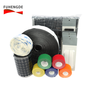 강력한 자체 접착 후크 루프 도트 양면 재사용 가능한 기능 다이 컷 컬러 인쇄 로고 다른 모양 - Product Image 3