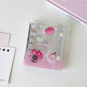 สมุดโน้ต PVC แบบถอดได้ลายการ์ตูนสตรอว์เบอร์รี่น่ารักสไตล์เกาหลี M5 ไดอารี่สำหรับสาวๆ ของที่ระลึกแฟนคลับ Kpop อัลบั้มการ์ดขนาดเล็ก 3 นิ้ว - Product Image 6