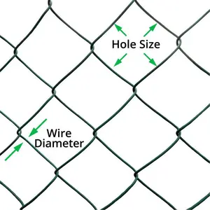 Anping Hongyu Factory Supply 9 Gauge Diamond Wire Mesh Game Fence Galvanized 8 Foot Chain Link Fence for Sale