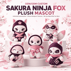 ตุ๊กตาซากุระนินจาวิ้งค์หางจิ้งจอก ตุ๊กตาสั่งทำพิเศษ ของเล่นตุ๊กตาสัตว์นุ่มนิ่ม ตุ๊กตามาสคอต รับผลิตแบบ OEM ODM จากโรงงานโดยตรง ของขวัญ - Product Image 2