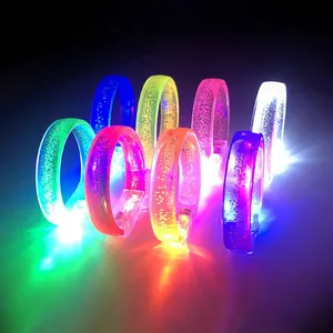 Flashing In The Dark Party Supplies Flashing Light Up Toys Led Bracelets Glow Sticks Christmas Party Decorations
