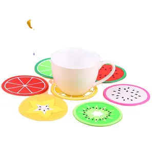 Cup coaster placemat Fruit Design Coaster PVC Drinks Holder Cup Mat Tableware kitchen accessories placemats