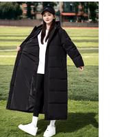 Veste rembourrée à capuche unisexe extra-longue, taille plus, doublure en graphène, coupe ample, 100% polyester, parka d'hiver, M-4XL, en stock