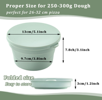 Récipients ronds empilables pour bol d'épreuvage de pâte à pizza avec couvercles Boîte d'épreuvage pliable en silicone pour démarreur de levain