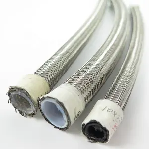 SAE 100 R14 Tuyau PTFE de 5/8 pouces avec tresse en acier inoxydable pour les environnements à haute température et pression