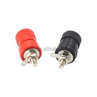JS-9222 4MM Banana Amplifier Binding Posts Rouge/Noir Plastique Laiton Vis Audio Haut-Parleur Binding Post Batterie Terminal Connecteur