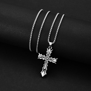 Personnalisé Hip Hop Titane Acier Hommes Tendance <span class=keywords><strong>Marque</strong></span> Simple Pendentif Long Chandail Chaîne Accessoires Femmes - Product Image 5