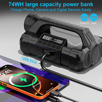 Démarreur de voiture 8000A 24000mAh 88.8Wh avec pompe à air, batterie externe portable, charge rapide, kit d'urgence pour voitures, camions, motos