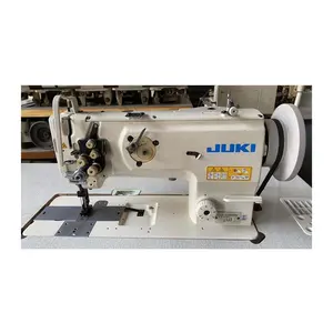 Japan JUKIS 1560 double needle lockstitch used leather induistrial sewing machine with table