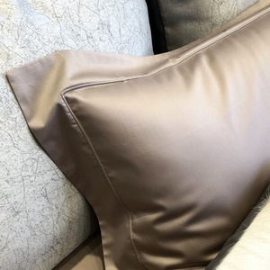 Parure <span class=keywords><strong>de</strong></span> <span class=keywords><strong>lit</strong></span> 4 pièces en coton longues fibres 140 fils, texture douce et naturelle, personnalisable, couleur unie, design minimaliste, qualité cinq étoiles - Product Image 2