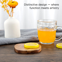 Sous-verre en bois personnalisé, tapis de boisson en bois naturel et protection de table, tapis de tasse vierge personnalisé pour café