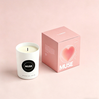 Boîte cadeau de bougies parfumées de luxe sur mesure, matériaux recyclés, forme carrée, doublure en éponge, revêtement UV, gaufrage, cosmétique