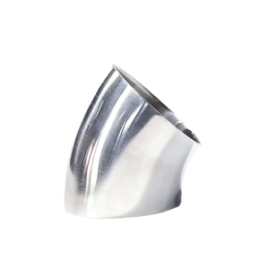 Coude de tuyau d'échappement en acier inoxydable 304, courbure à 45 degrés, tube d'échappement automobile, vente en gros d'usine - Product Image 1
