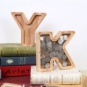 Solid Wood Plexiglass Pig <strong>Piggy</strong> <strong>Bank</strong> Children <strong>Adults</strong> Glass Clear <strong>Piggy</strong> <strong>Banks</strong> - Product Image 4