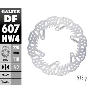 Disque de frein arrière Galfer Shark pour Ktm SX 85 21-25 épaisseur 4mm - Product Image 1