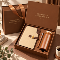 Boîte cadeau personnalisée avec logo, bloc-notes à couverture rabattable, emballage de luxe pour cadeaux d'entreprise, vente en gros, boîte d'emballage hautement personnalisable