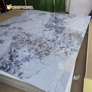 Tre than tường bảng gỗ thay thế gỗ thay thế WPC tường Bảng điều khiển hiện đại bằng đá cẩm thạch gỗ Veneer tường Bảng điều khiển - Product Image 4