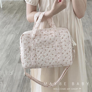 <span class=keywords><strong>Sac</strong></span> de voyage en coton matelassé personnalisé, imprimé floral sans couture, <span class=keywords><strong>sac</strong></span> <span class=keywords><strong>à</strong></span> <span class=keywords><strong>langer</strong></span> pour maman, léger et volumineux, <span class=keywords><strong>sac</strong></span> de voyage pour voyage - Product Image 4