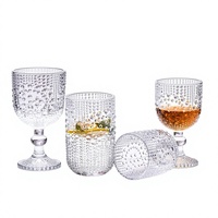 Haushalts-Rotweingläser Kreatives Glasgeschirr Minimalistisch Vintage Transparent Hochwertig Umweltfreundlich 301-400ml
