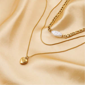 Collier personnalisé en acier inoxydable 316L plaqué or 14K 18K PVD, bijoux fins, collier tendance superposé pour femmes - Product Image 1