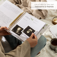 Álbum de Fotos de Recuerdos del Crecimiento del Bebé, Cuaderno de Tapa Dura con Espiral, 50 Hojas, para Registrar el Crecimiento Infantil y Guardar Huellas