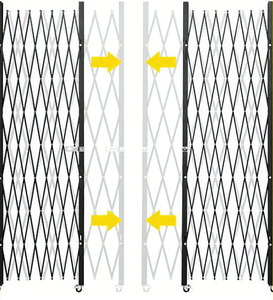 Đơn gấp an ninh cửa accordion cửa mở rộng hàng rào kim loại cho sân nhà để xe thép carbon tráng - Product Image 3