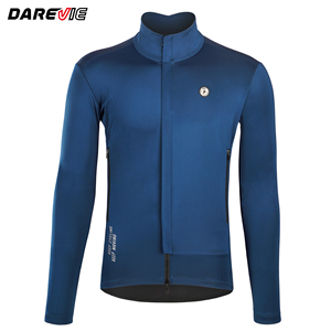 Darevie invierno 3 capas tela compuesta doble cremallera a prueba de viento ciclismo chaqueta hombres 4 vías estiramiento Softshell bicicleta <span class=keywords><strong>ropa</strong></span> - Product Image 3