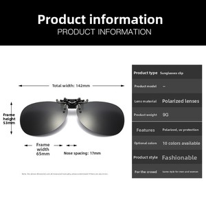 Vente directe usine – <span class=keywords><strong>Lunettes</strong></span> <span class=keywords><strong>de</strong></span> <span class=keywords><strong>soleil</strong></span> polarisées pour hommes et femmes avec vision nocturne, <span class=keywords><strong>lunettes</strong></span> <span class=keywords><strong>de</strong></span> conduite relevables, <span class=keywords><strong>lunettes</strong></span> populaires avec clips - Product Image 4